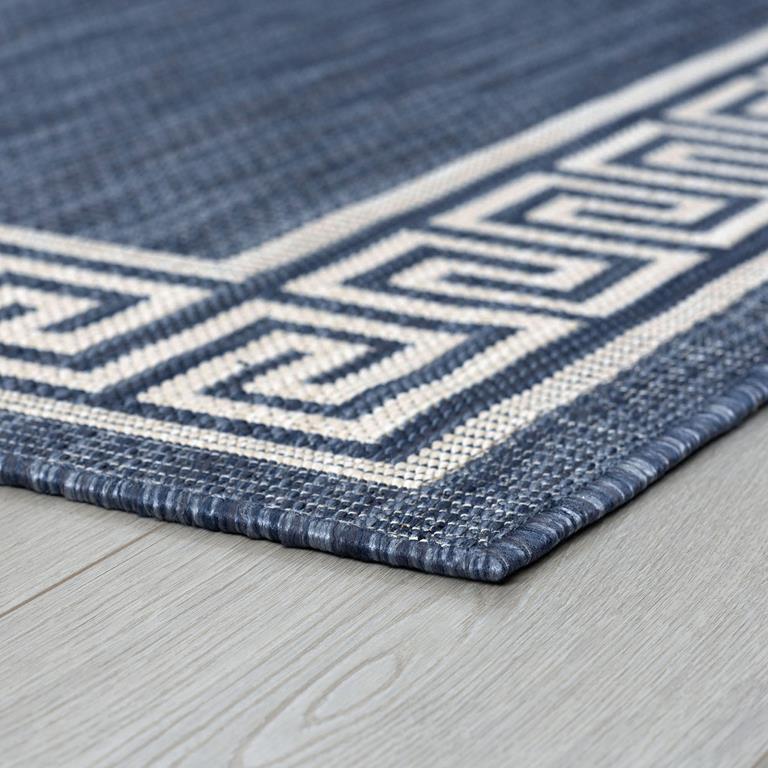 Tayse Eco Giovanna ECO1005 Navy Area Rug Corner