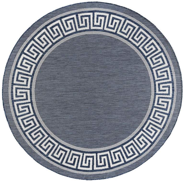 Tayse Eco Giovanna ECO1005 Navy Round Area Rug