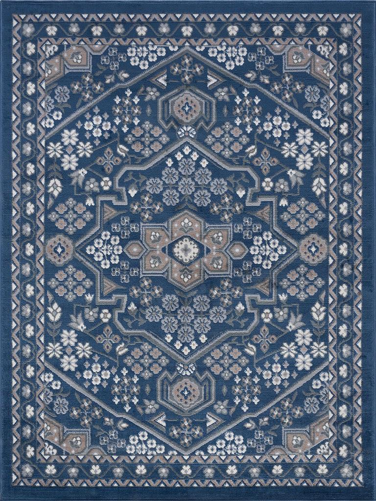 Tayse Hampton Logan HMP4007 Navy Area Rug