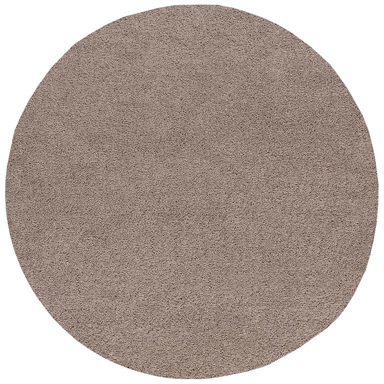 Tayse Jersey Shag Alana JRS1008 Tan Round Area Rug