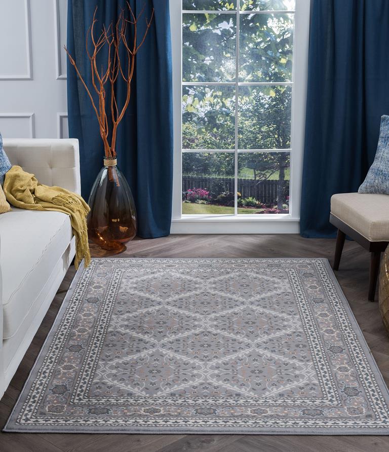 Tayse Madison Beauregard MDN3709 Gray Area Rug Room Scene