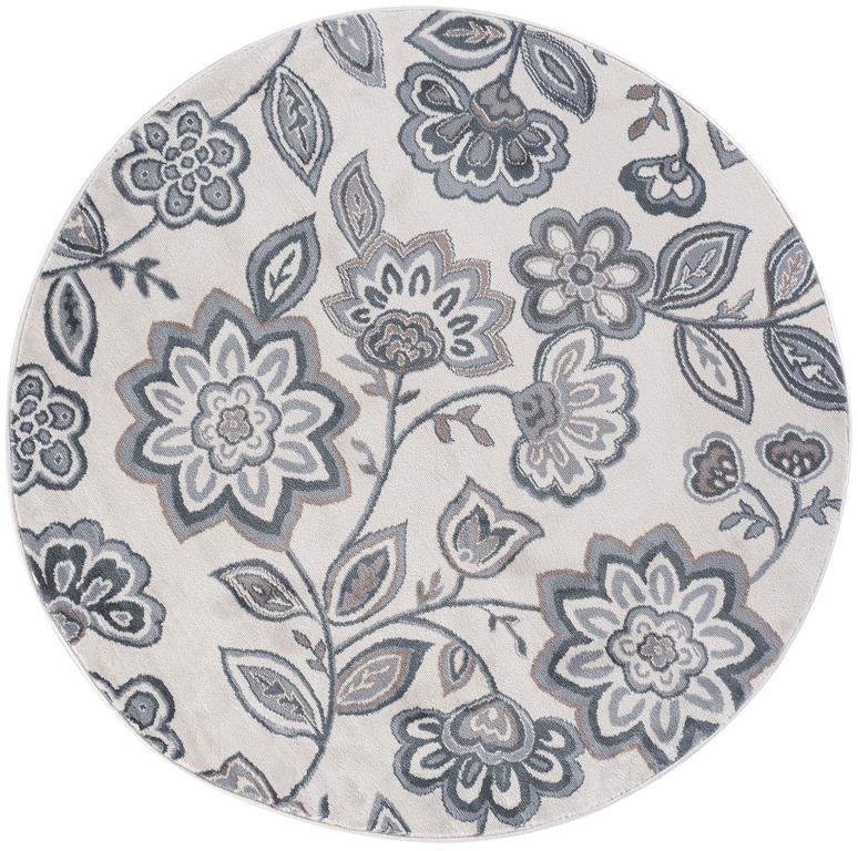 Tayse Madison Emmalyn MDN3417 Cream Round Area Rug