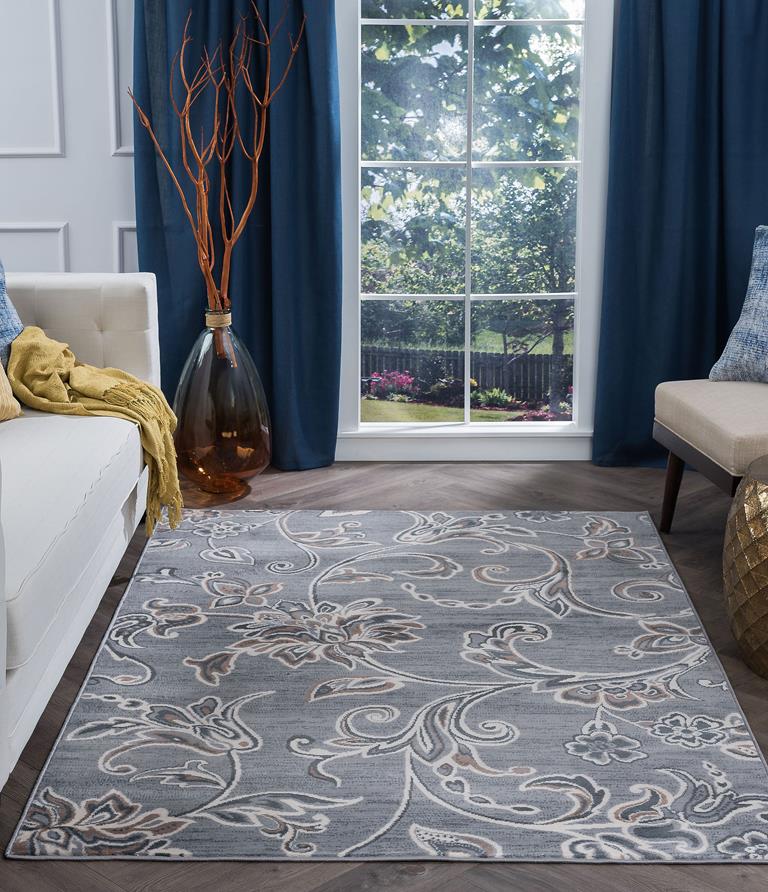 Tayse Madison Garland MDN3509 Gray Area Rug Room Scene