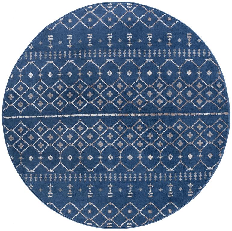 Tayse Madison Heidy MDN3307 Navy Round Area Rug