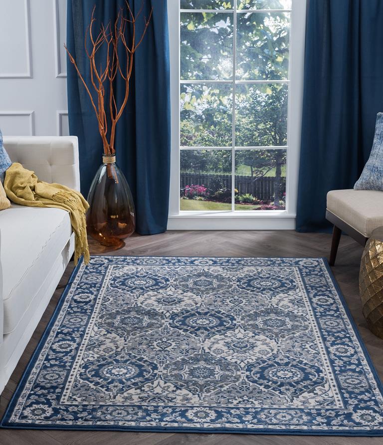 Tayse Madison Newcomb MDN3607 Navy Area Rug Room Scene