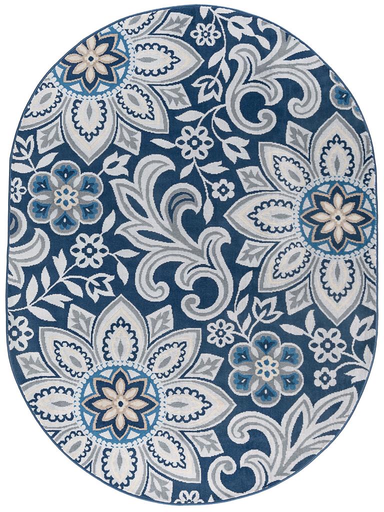 Tayse Madison Piper MDN3907 Navy Oval Area Rug