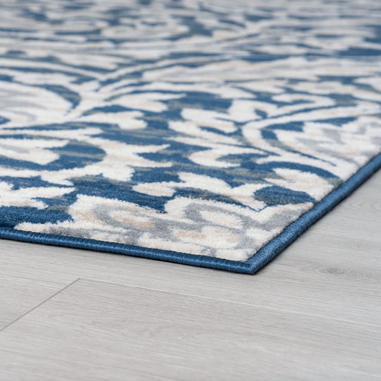 Tayse Madison Selena MDN4507 Dark Blue Area Rug Corner