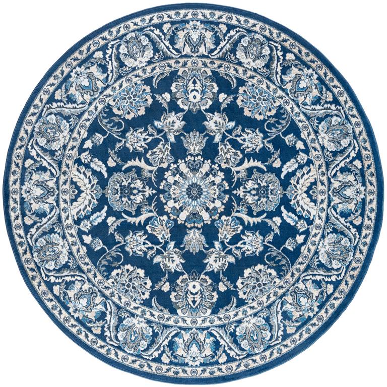 Tayse Madison Shiloh MDN4707 Dark Blue Round Area Rug