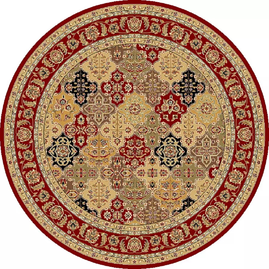 Cambridge 7325 Red Kashan Panel Area Rug by Kas Oriental Rugs