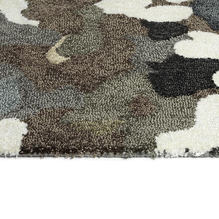 Flora Fantasies HFL01-75 Grey Area Rug Edge