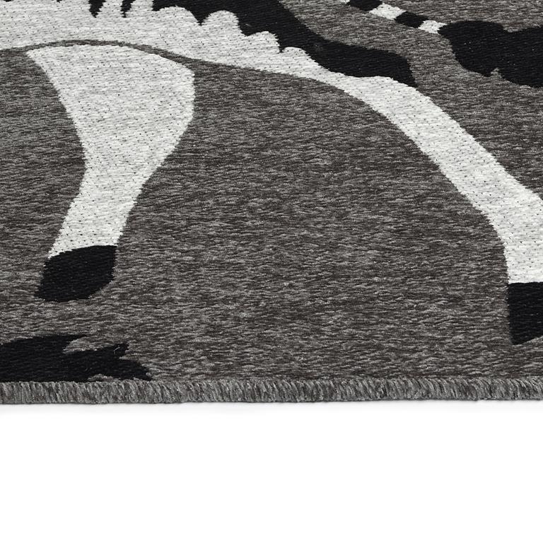 Forever Fauna HFA02-38 Charcoal Area Rug Edge