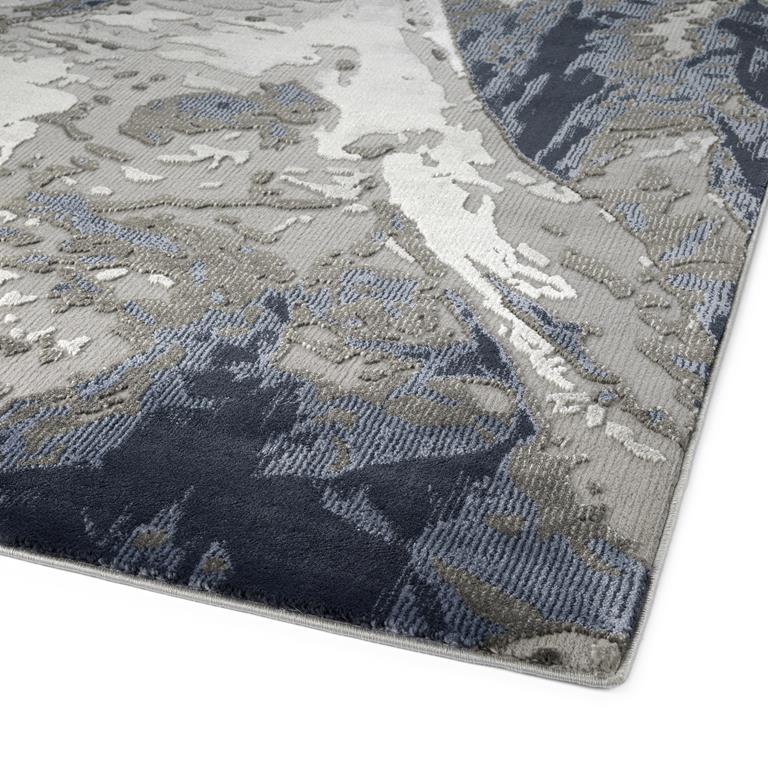 Global Altitude HGA07-75 Grey Area Rug Corner Angle