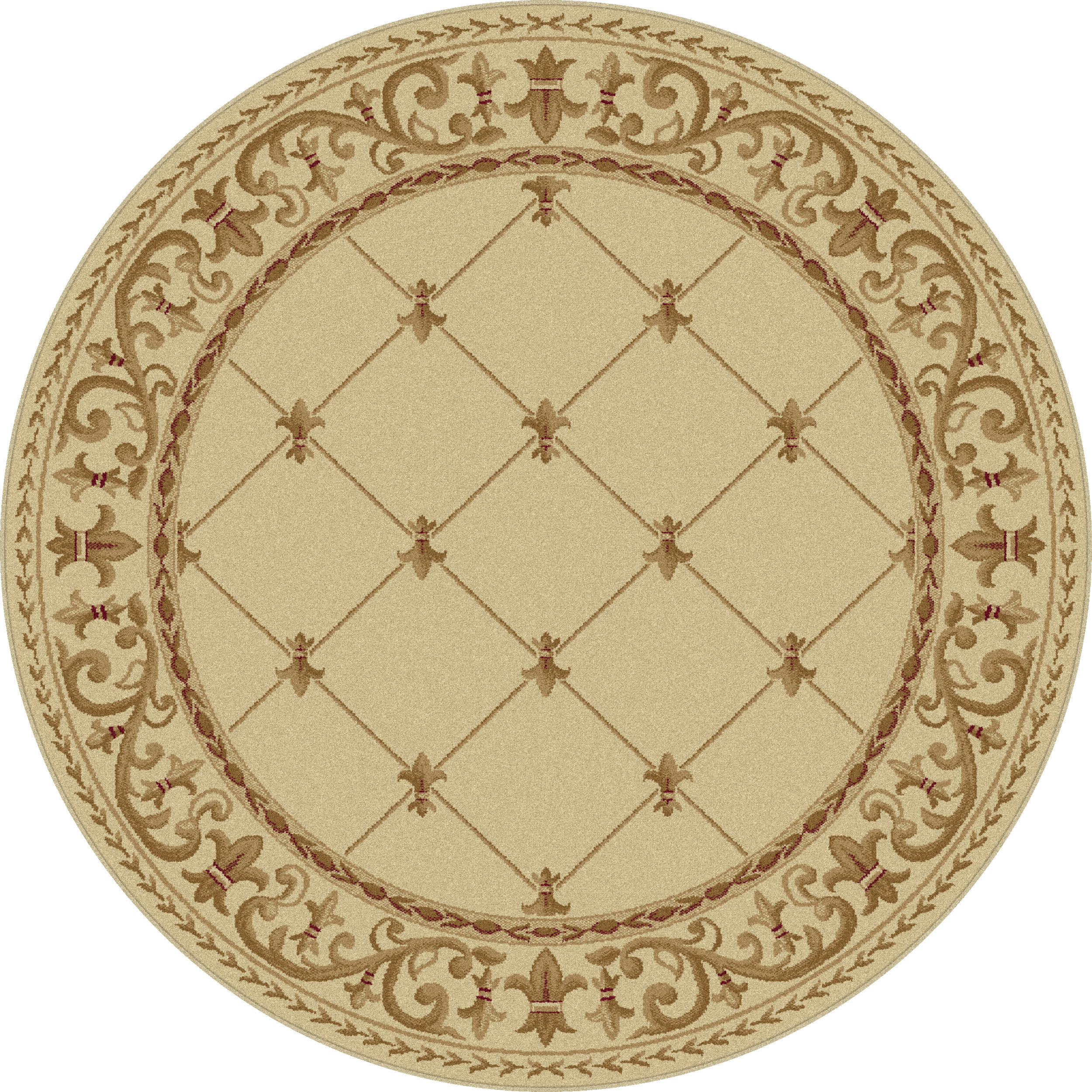 Sensation 4882 Ivory Round Area Rug