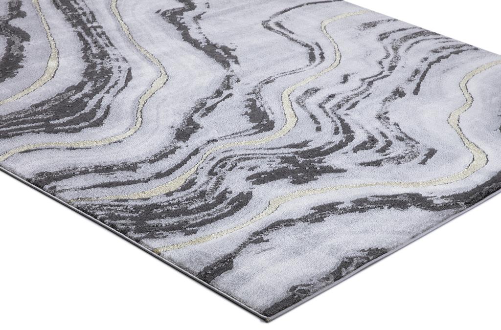 Concord Global Trading Brighton 8051 Marble Gray Area Rug on Angle