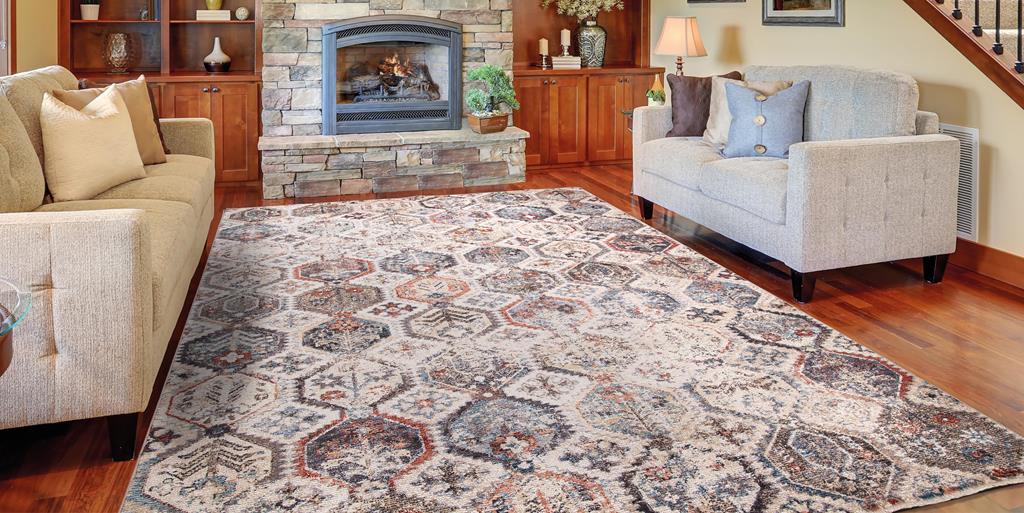 Concord Global Trading Pandora 8049 Moroccan Tiles Multi Area Rug Room Scene