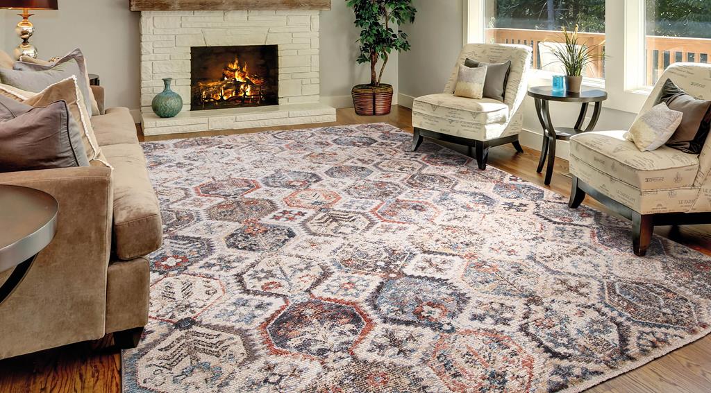 Concord Global Trading Pandora 8049 Moroccan Tiles Multi Area Rug Room Scene 3