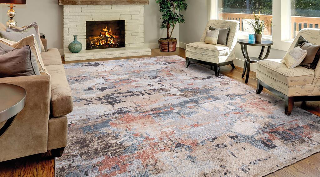 Concord Global Trading Pandora 8052 Celeste Ivory Area Rug Room Scene 3