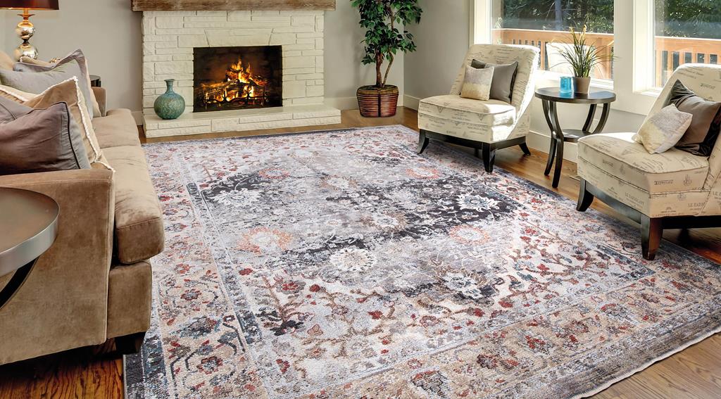 Concord Global Trading Pandora 8086 Royalty Gray Area Rug Room Scene 3