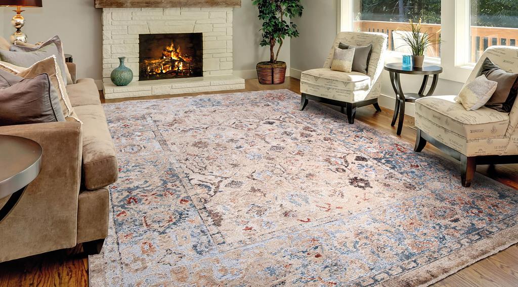 Concord Global Trading Pandora 8102 Kashmir Ivory Area Rug Room Scene 3