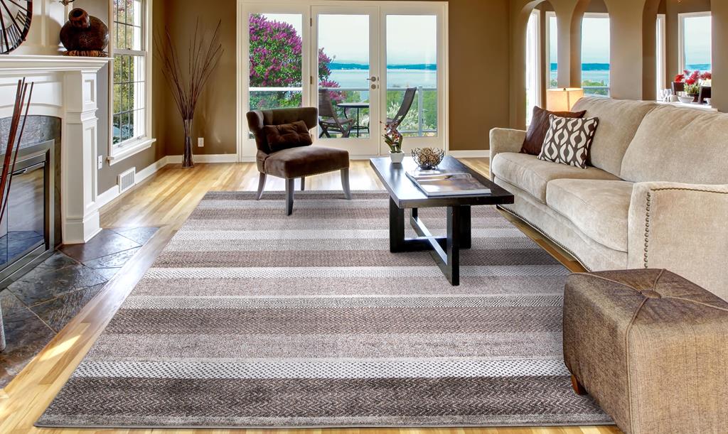 Concord Global Trading Positano 3288 Toscano Brown Area Rug Room Scene 2