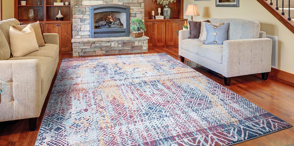 Concord Global Trading Vintage 7201 Piazza Multi Area Rug Room Scene