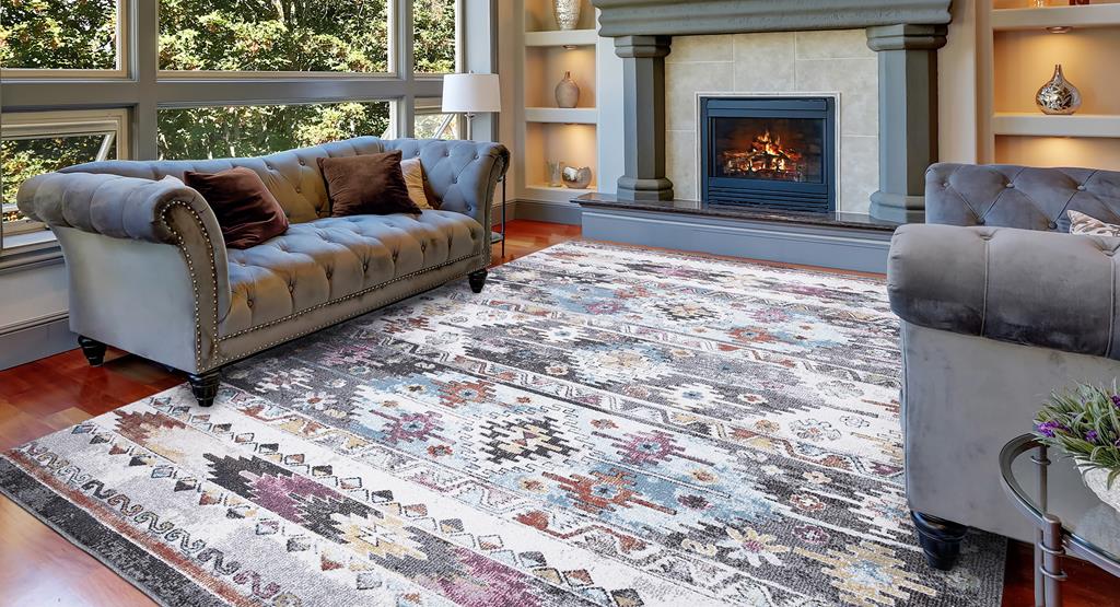 Concord Global Trading Vintage 7226 Boulder Multi Area Rug Room Scene 3