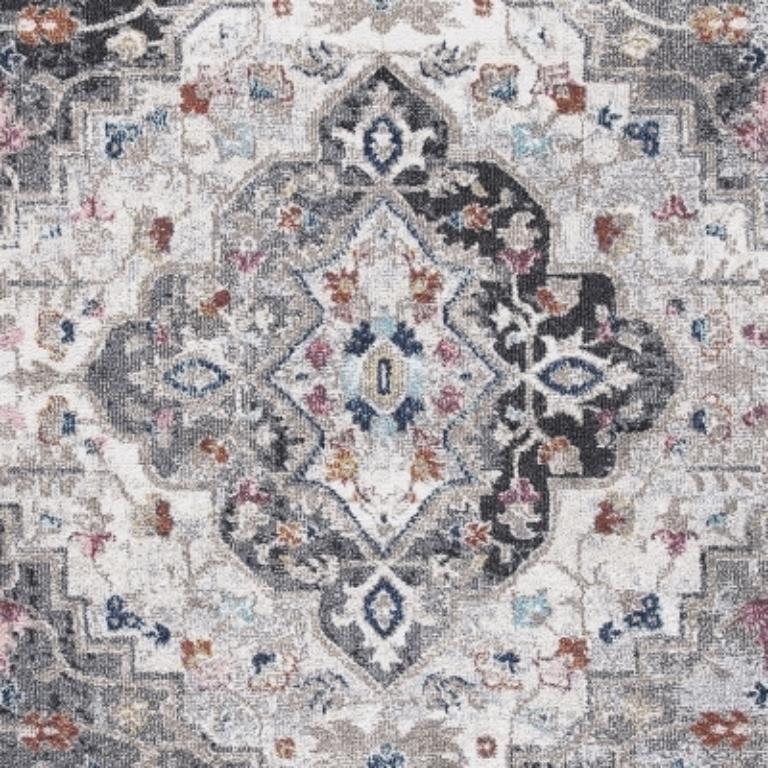 Concord Global Trading Vintage 7256 Montreal Gray Area Rug Swatch