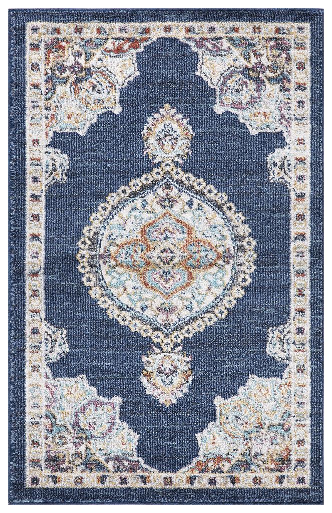 Concord Global Trading Vintage 7274 Vintage Oushak Navy Scatter Area Rug