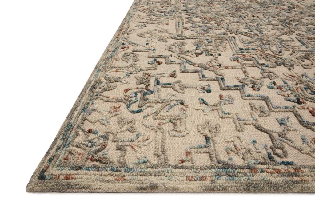 Loloi II Halle HAE-01 Grey Ocean Area Rug Angle