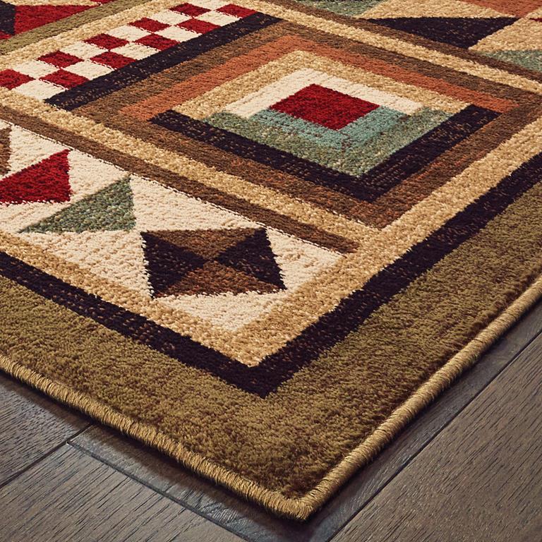 Oriental Weavers Woodlands 9596A Area Rug Corner