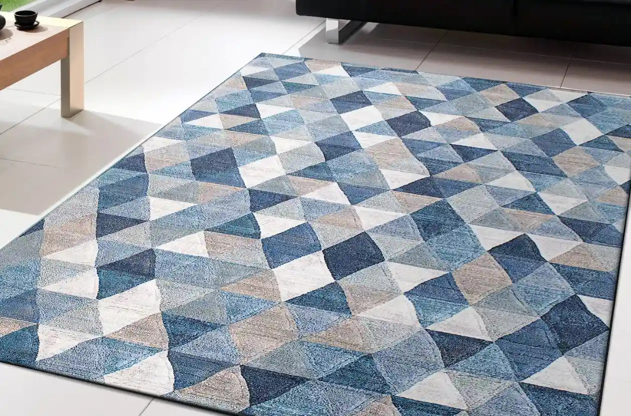 Dynamic Rugs Eclipse 63263-5161 Multi Blue Area Rug Room Scene