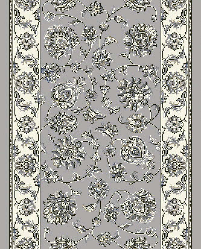 Dynamic Rugs Ancient Garden 57365-9666 Soft Grey Cream 2'7" Wide Hall and Stair Runner