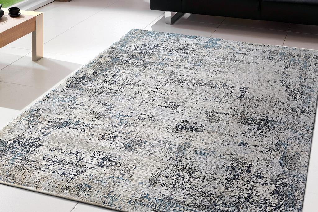 Dynamic Rugs Unique 4054-590 Blue Grey Area Rug Room Scene