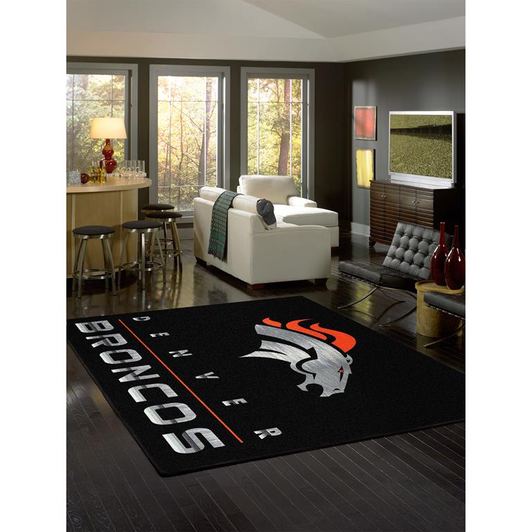 NFL Chrome Denver Broncos Area Rug - Carpetmart.com - Carpet