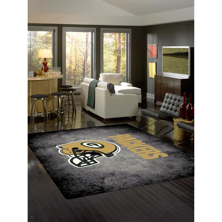 NFL Distressed Green Bay Packers Area Rug