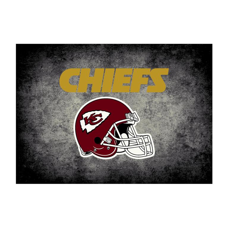 【rug】美品 KANSAS STATE NFL アメフト ラグ　マット imperial-kansas-city-chiefs-54