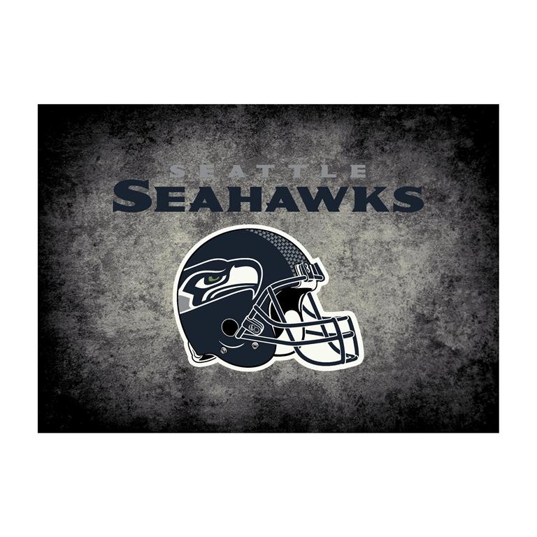 NFL Distressed Seattle Seahawks Area Rug