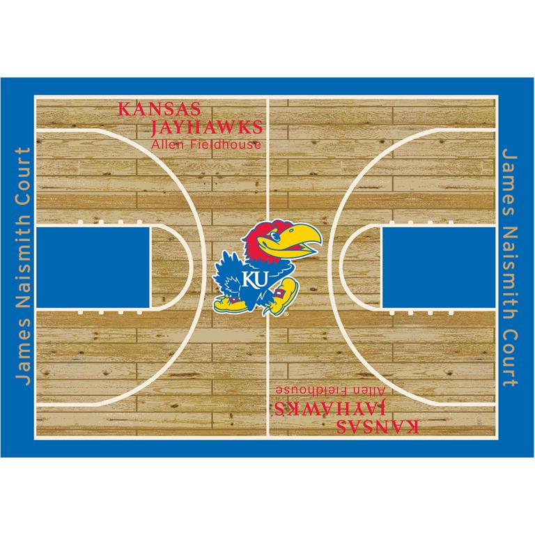 College Courtside University Of Kansas Area Rug