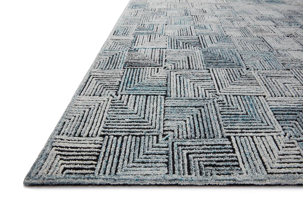 Loloi Prescott PRE-03 Arctic Blue Area Rug Angle