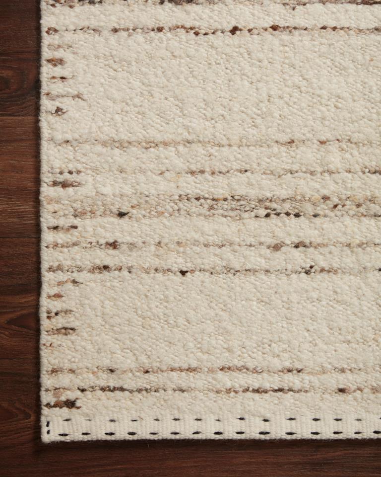 Loloi Roman ROM-02 Ivory Pebble Area Rug Corner