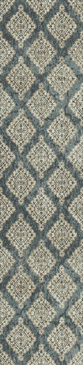 Dynamic Rugs Melody 985015-119 Blue 2'7" Wide Hall and Stair Runner