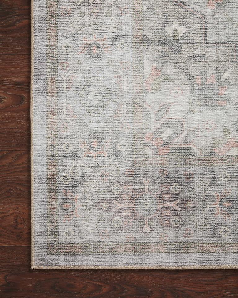 Loloi II Heidi HEI-02 Dove Blush Area Rug Corner