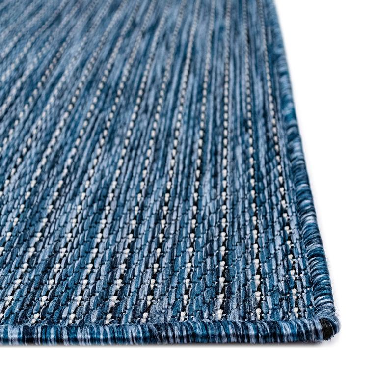 Liora Manne Carmel 8422-33 Texture Stripe Navy Area Rug Pile