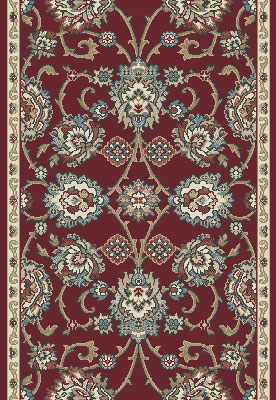 Dynamic Rugs Melody 985020-339 Red 2'7" Wide Hall and Stair Runner