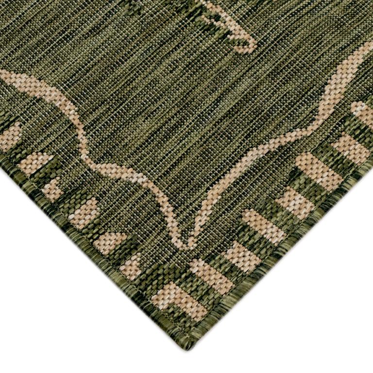 Liora Manne Carmel 8440-06 Dragonfly Green Area Rug Corner