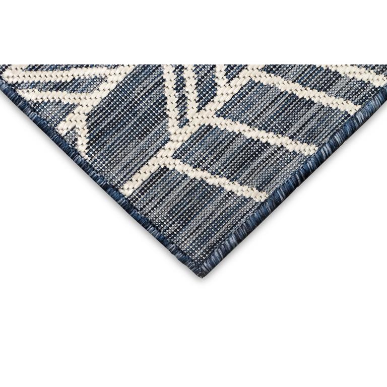 Liora Manne Carmel 8468-33 Chevron Navy Area Rug Corner