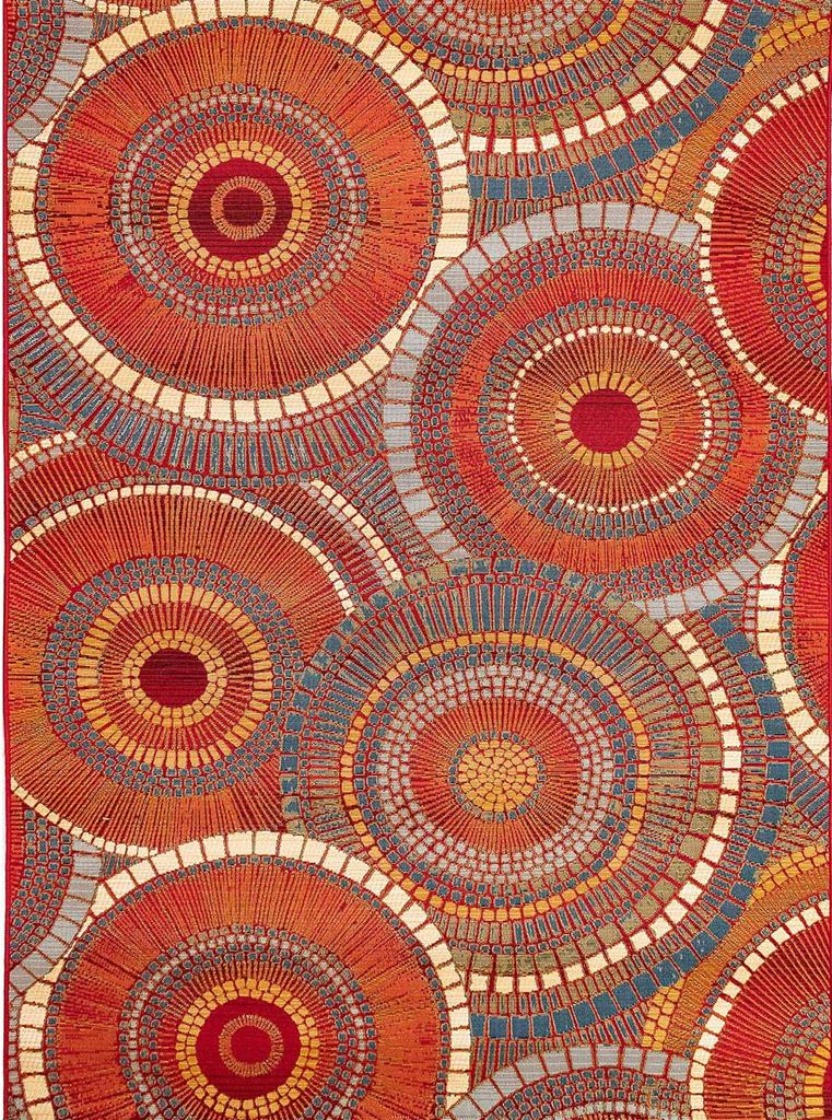 Liora Manne Marina 8035-17 Circles Saffron Area Rug