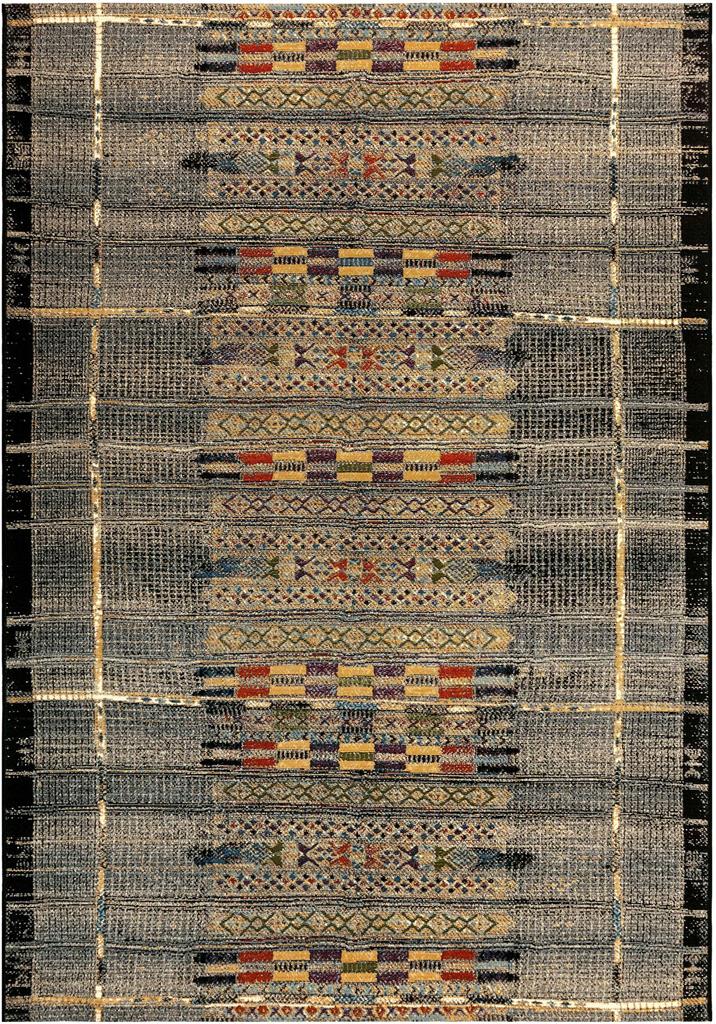 Liora Manne Marina 8057-48 Tribal Stripe Black Area Rug