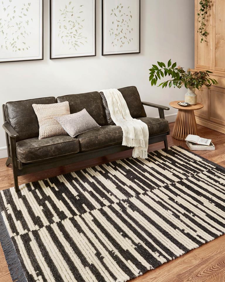 Alice ALI-03 Cream & Charcoal Area Rug - Carpet & Tile Mart