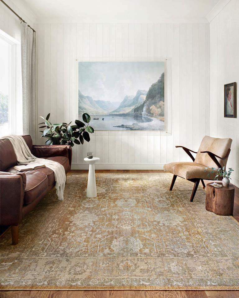 Rosemarie ROE-01 Gold Sand Area Rug - Chris Loves Julia X Loloi